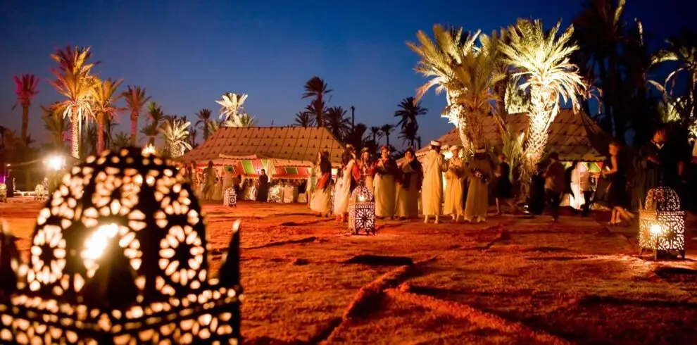 camp in morocco night